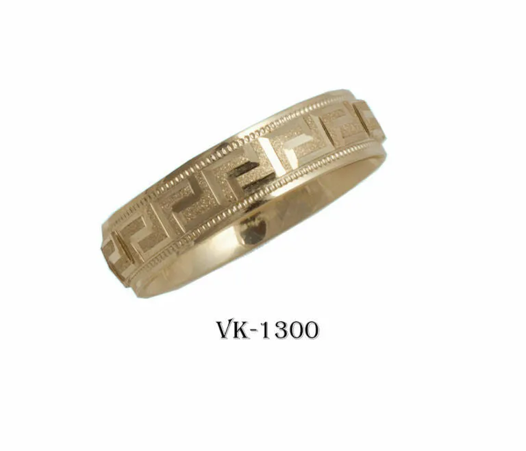 14k Solid Gold Elegant Ladies Modern Traditional Flat Band 5mm Ring VK1300v