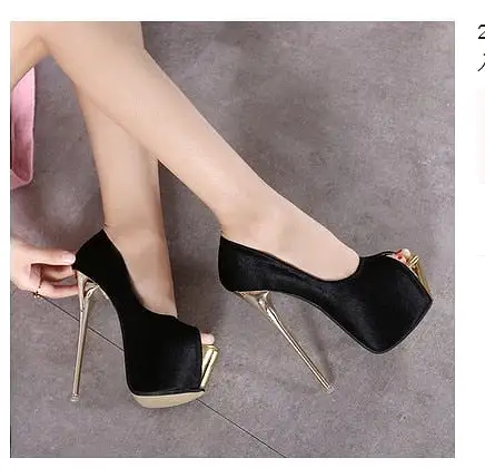 16CM High Heels Women Pumps Stiletto Thin HeelOpen Toe High Heels Shoes