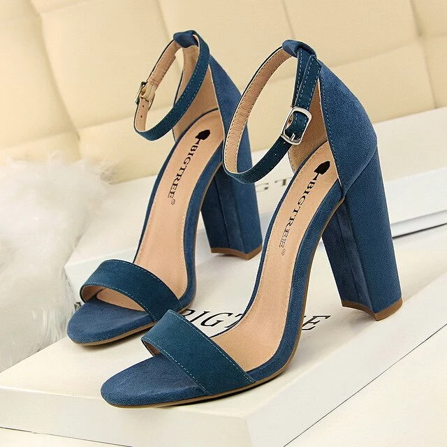 2023 Sexy High Heels New Women Pumps Comfort Women Shoes Block Heels Ladies Shoes Buckle Women Heels Female Shoes Women Sandals