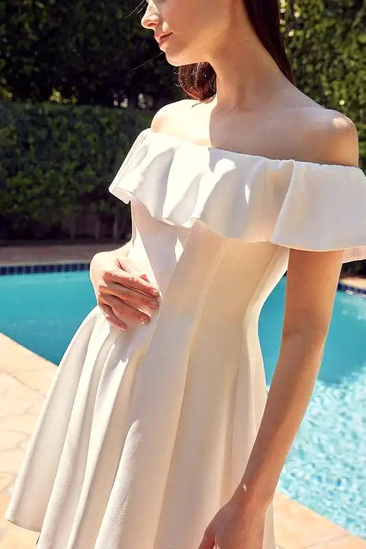 A LINE RUFFLE DRESS