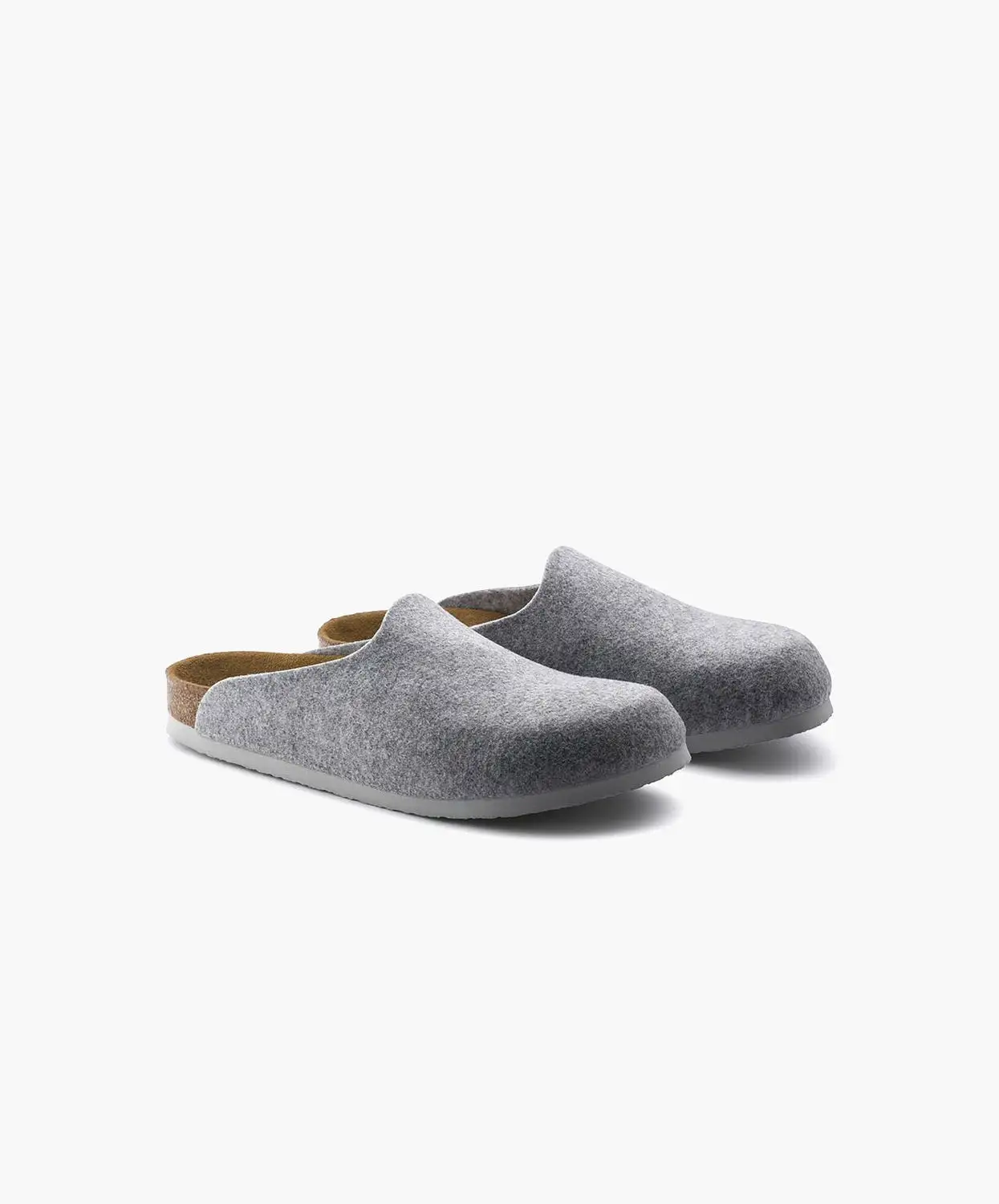 Birkenstock Amsterdam Felt Light Grey Clogs