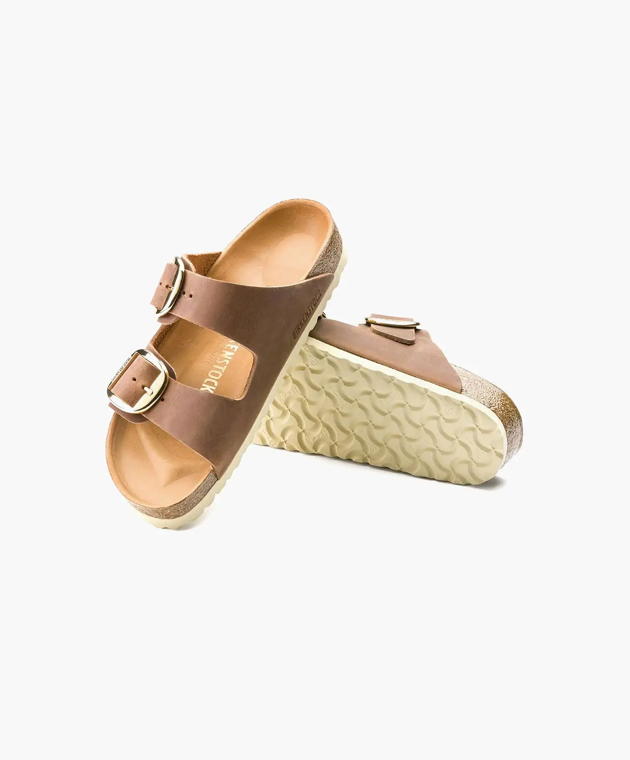 Birkenstock Arizona Big Buckle Oiled Leather Cognac Sandals