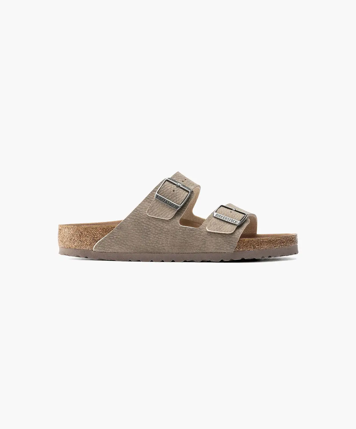 Birkenstock Arizona BirkiBuc Desert Dust Grey Taupe Vegan Sandals