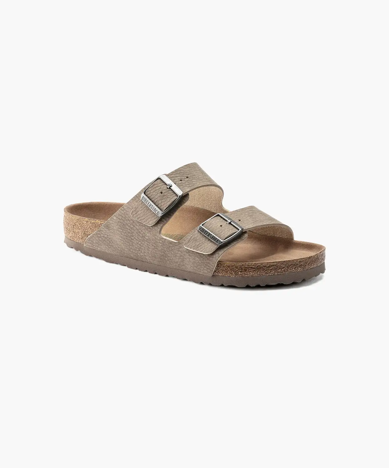 Birkenstock Arizona BirkiBuc Desert Dust Grey Taupe Vegan Sandals