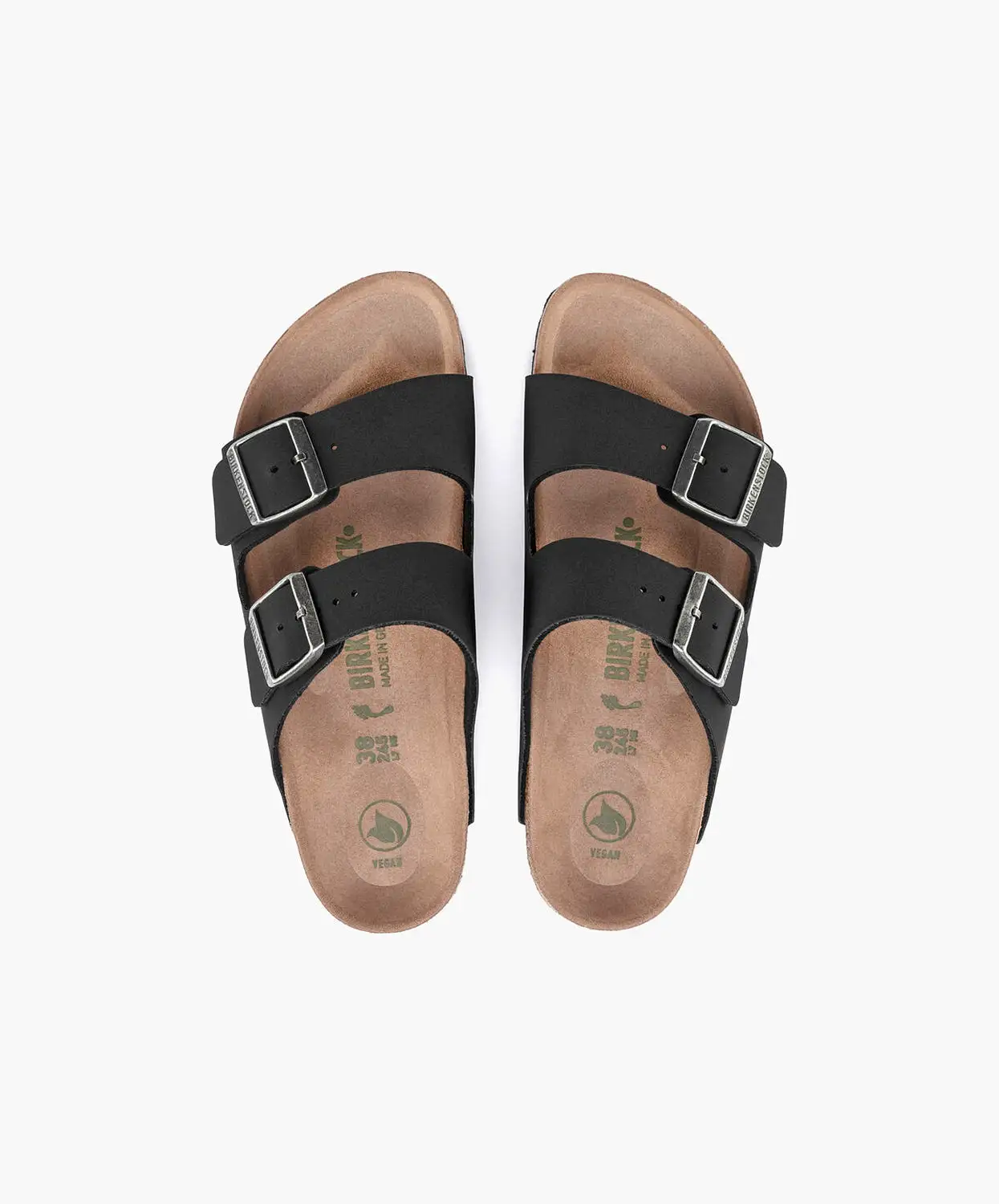 Birkenstock Arizona BirkiBuc/MicroFibre Black Vegan Sandals