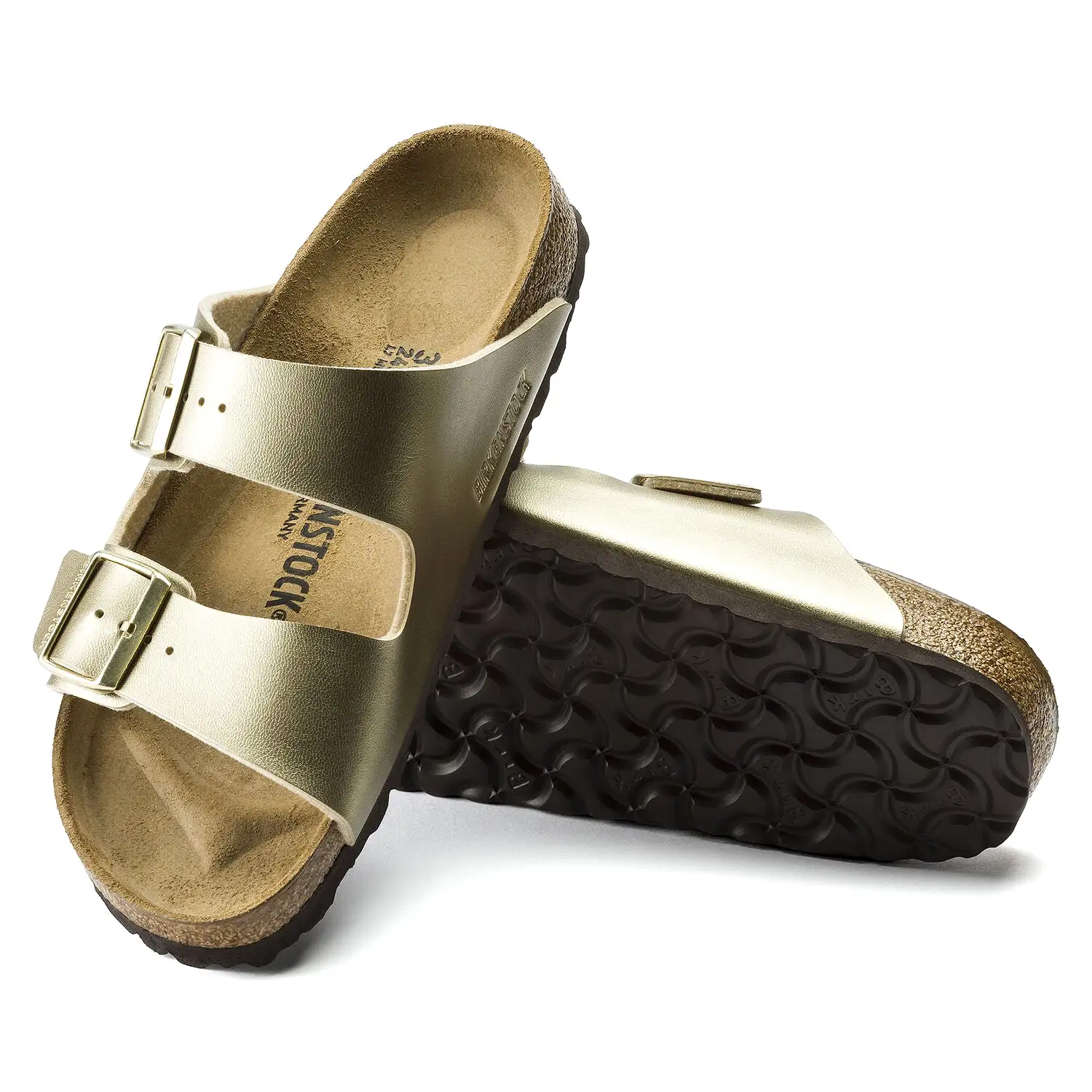 Birkenstock Arizona Birko-Flor Gold Sandals