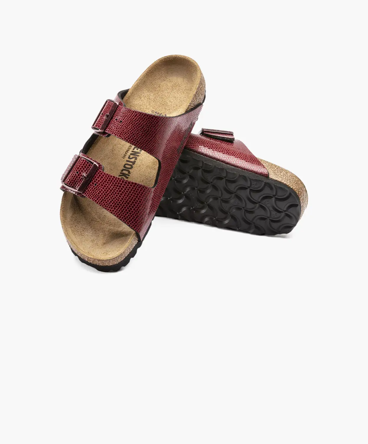 Birkenstock Arizona Birko-Flor Magical Metallic Maroon Sandals