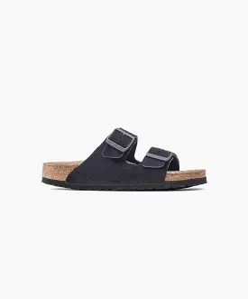 Birkenstock Arizona Suede Leather Midnight Soft Footbed Sandals