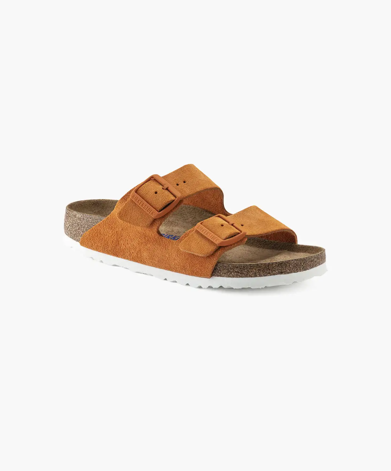 Birkenstock Arizona Suede Leather Russet Orange Soft Footbed Sandals