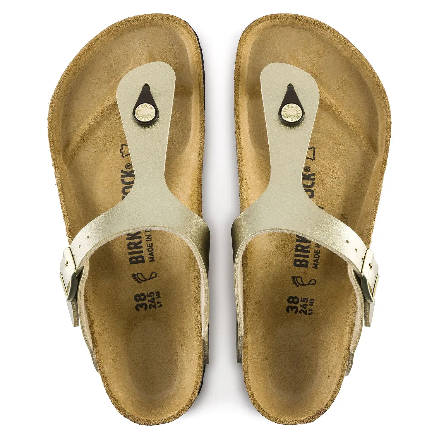 Birkenstock Gizeh Birko-Flor Gold Sandals