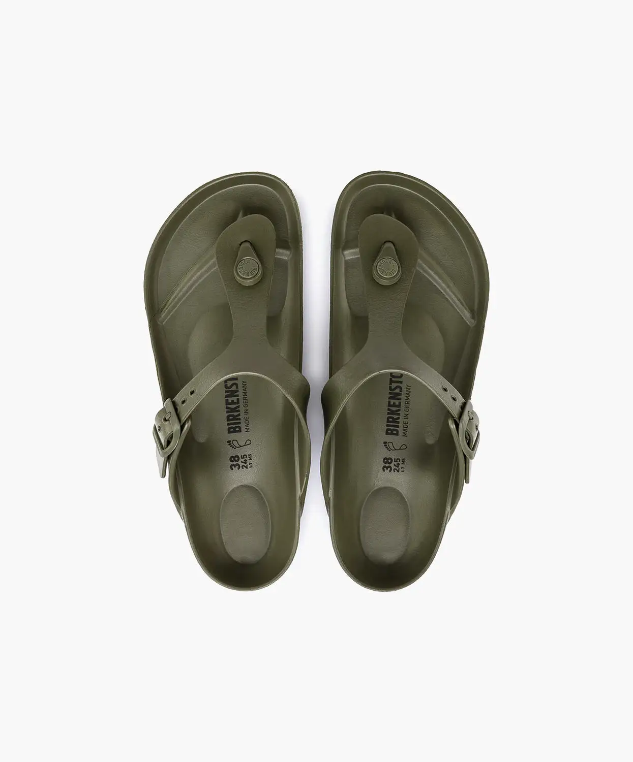 Birkenstock Gizeh EVA Khaki Khaki Buckle Sandals