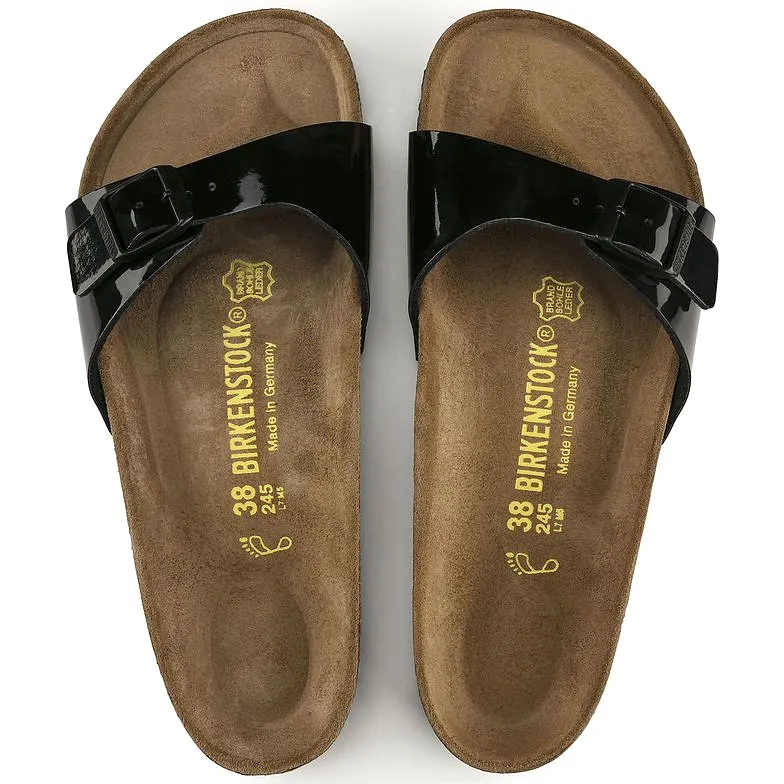 Birkenstock Madrid Birko-Flor Black Patent Sandals