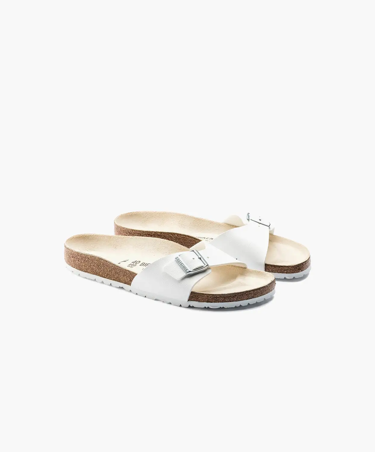 Birkenstock Madrid Birko-Flor White Sandals