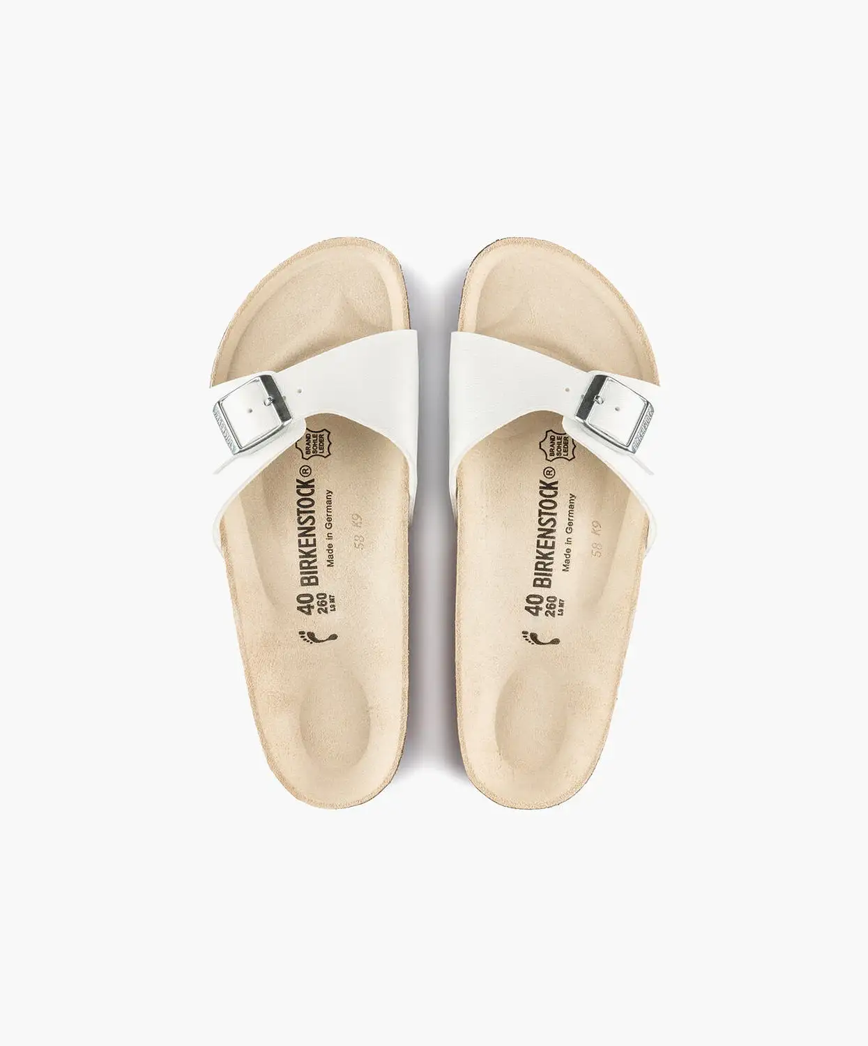 Birkenstock Madrid Birko-Flor White Sandals