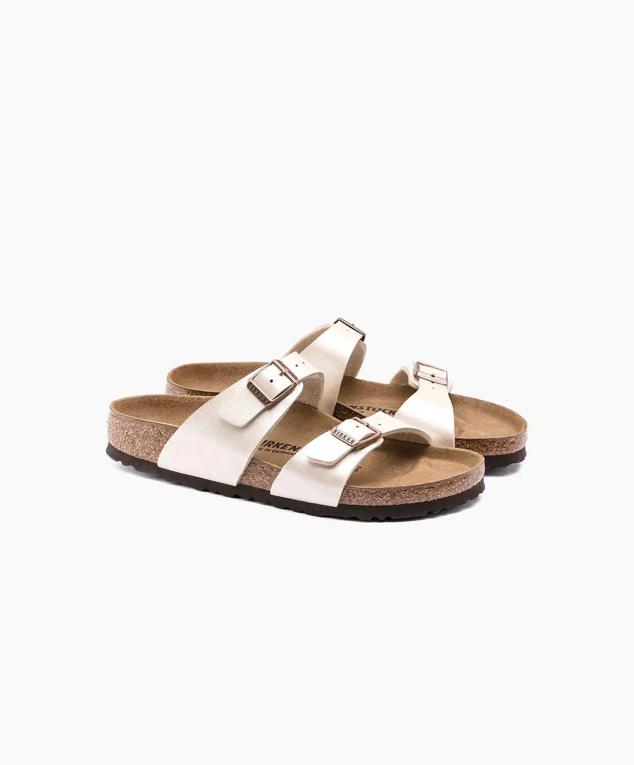 Birkenstock Sydney Birko-Flor Graceful Pearl White Sandals