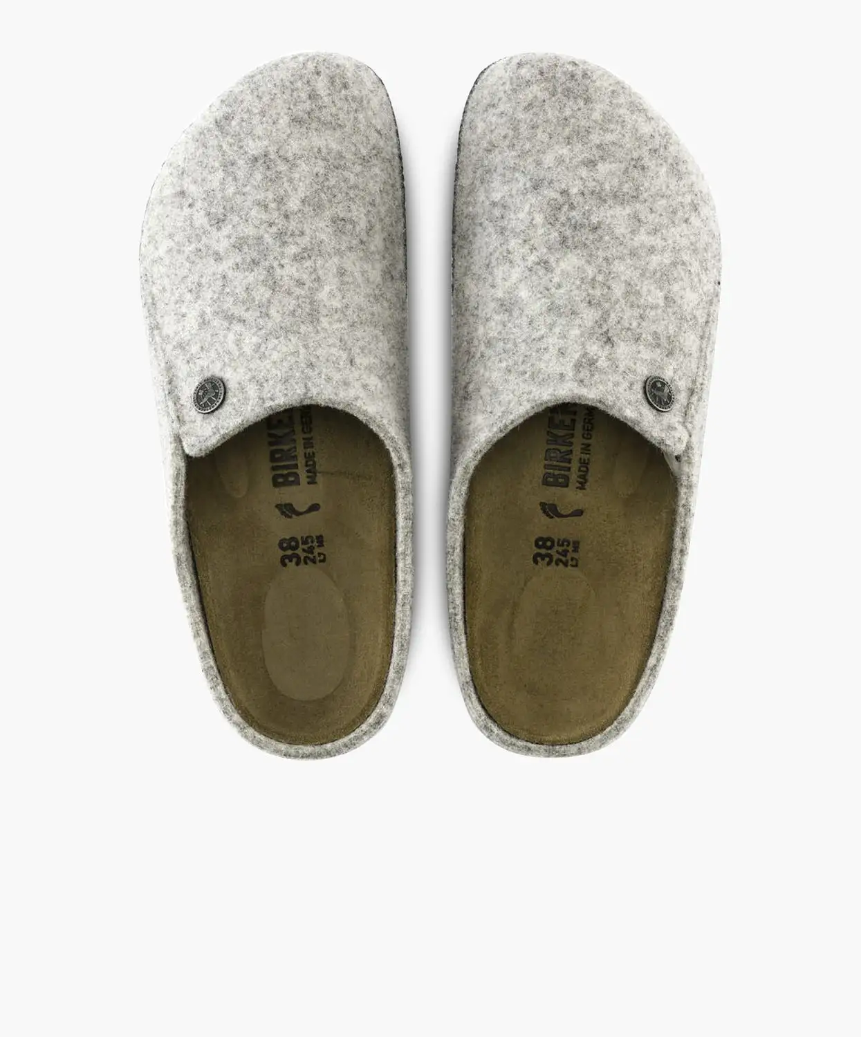 Birkenstock Zermatt Wool Felt Light Grey Clogs