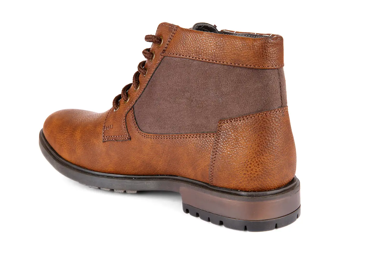 Brown Zipped Derby Boots