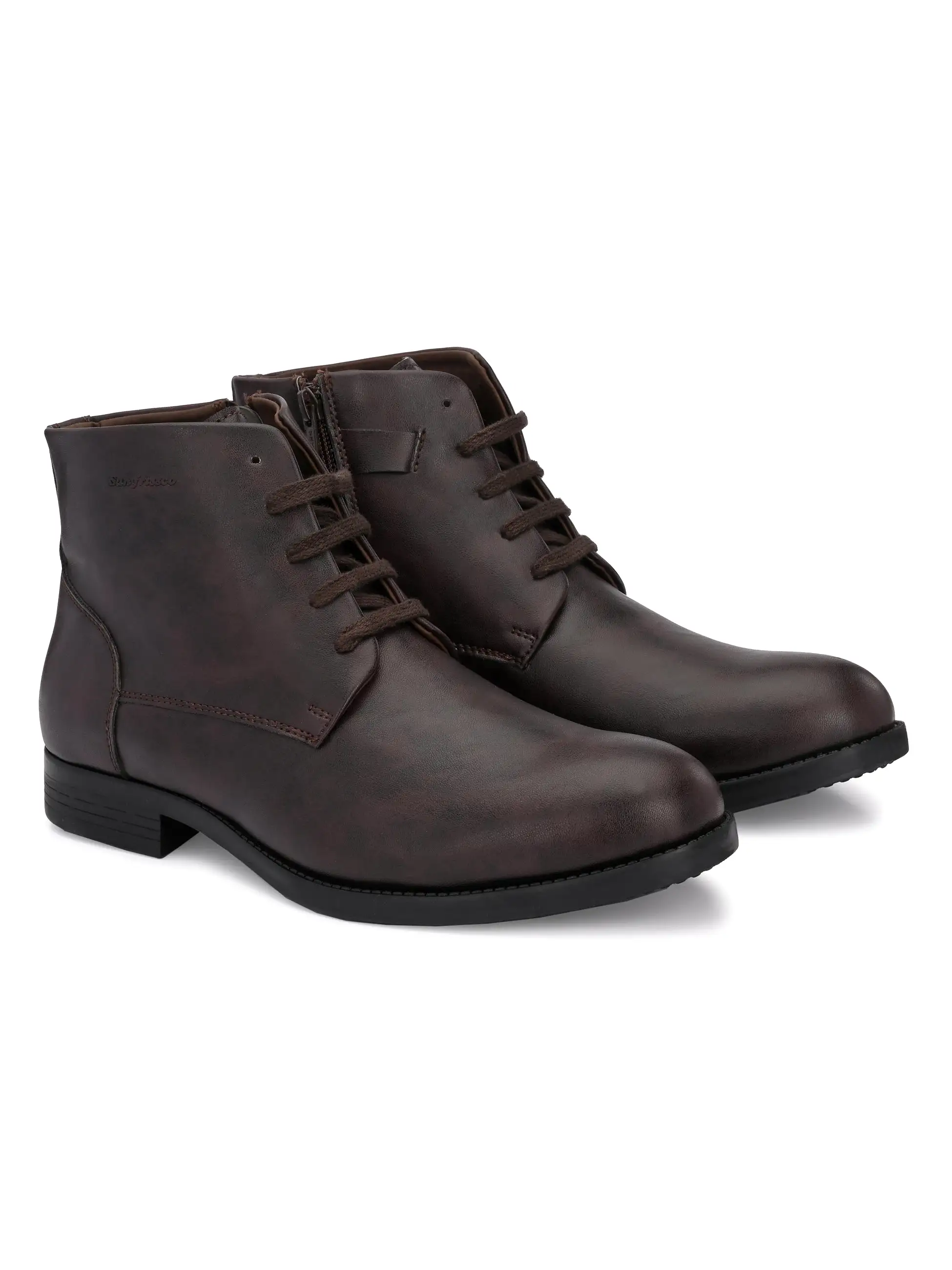 Conor Cherry Lace-Up Boots