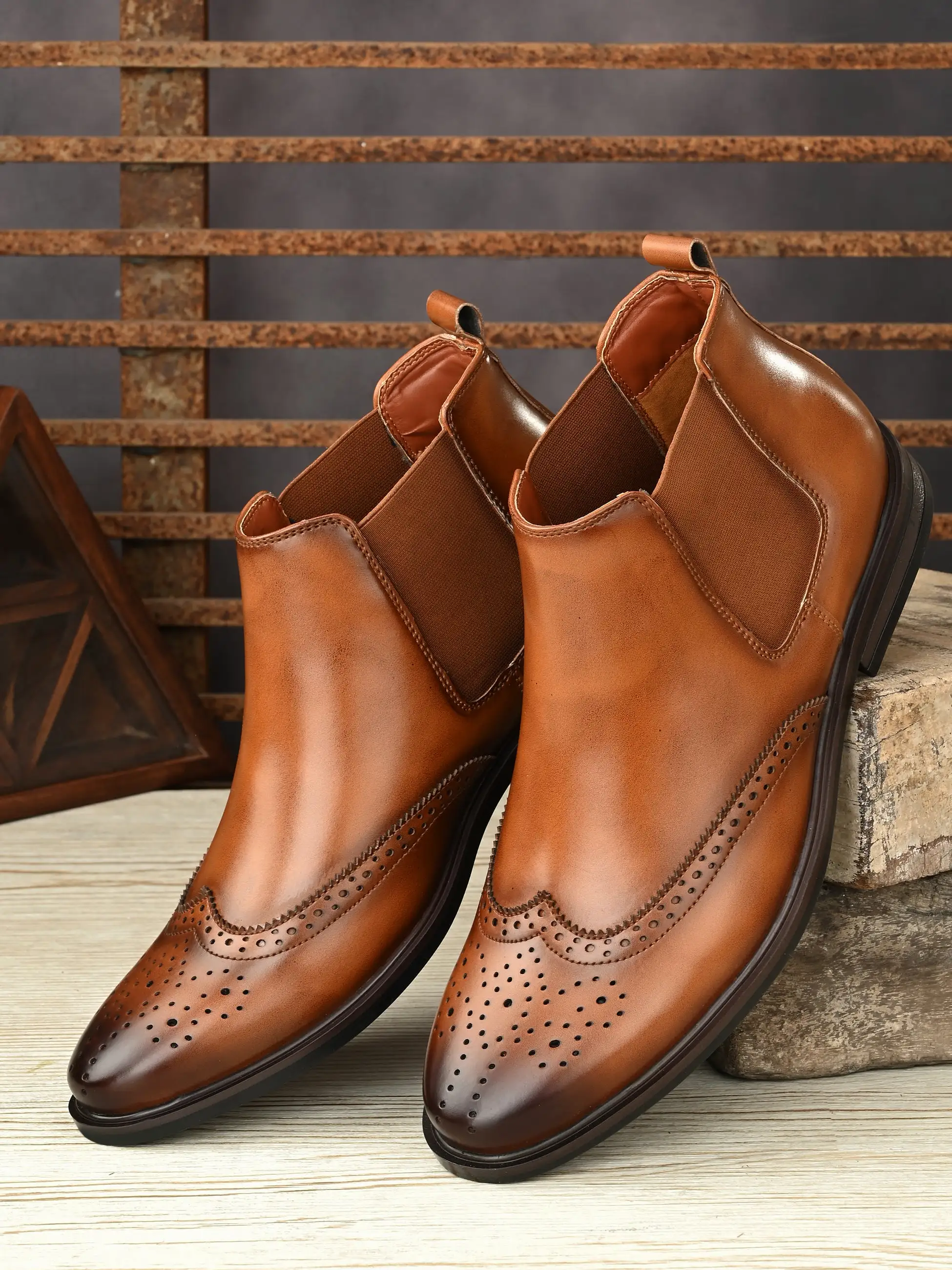 Hague Tan Chelsea Boots