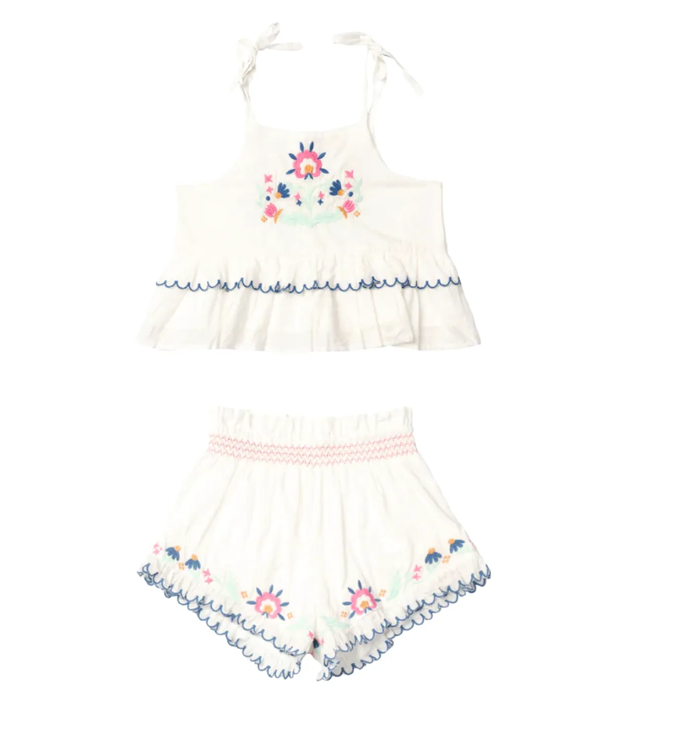 Lali - Pearl Summer Blossom Set with Embroidery