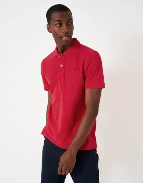 Men's Classic Red Pique Polo Shirt from Crew Clothing Company