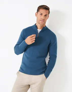 Men's Premium Cotton Milano Stitch Half Zip Jumper from Crew Clothing Company