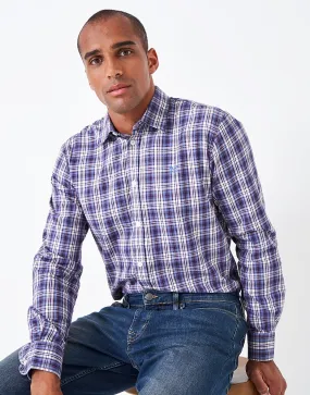 Men's Shadowfield Marl Tartan Check Casual Fit Shirt from Crew Clothing Company