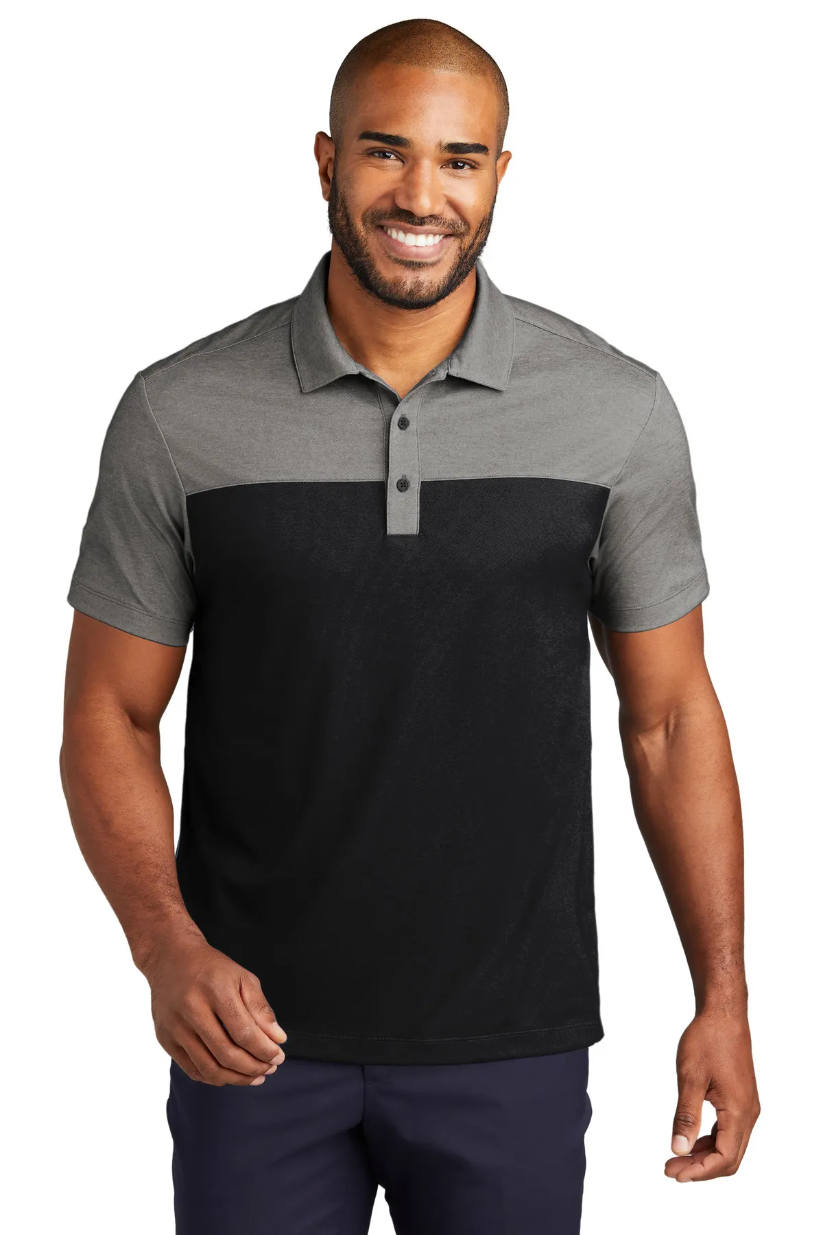 Port Authority Clothing K831 Port Authority Fine Pique Blend Blocked Polo SKU: K831