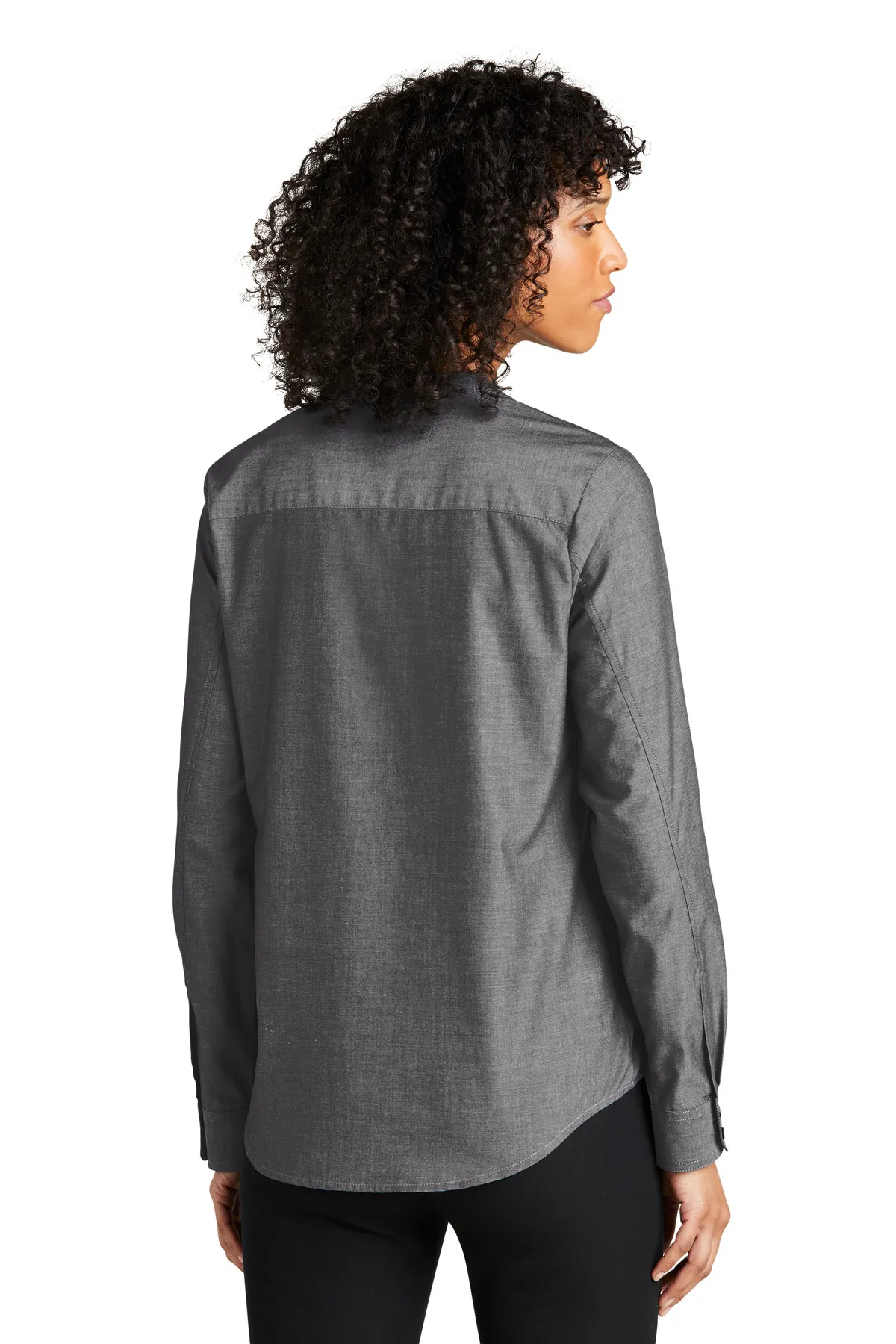 Port Authority Clothing LW382 Port Authority   Ladies Long Sleeve Chambray Easy Care Shirt SKU: LW382