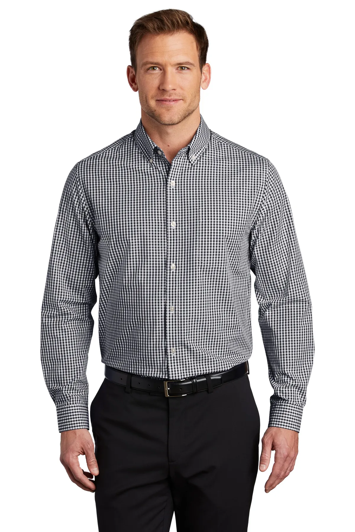 Port Authority Clothing W644 Port Authority    Broadcloth Gingham Easy Care Shirt SKU: W644