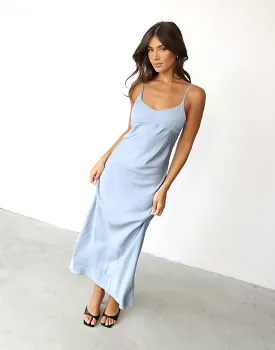 Rosalina Maxi Dress (Steel Blue)