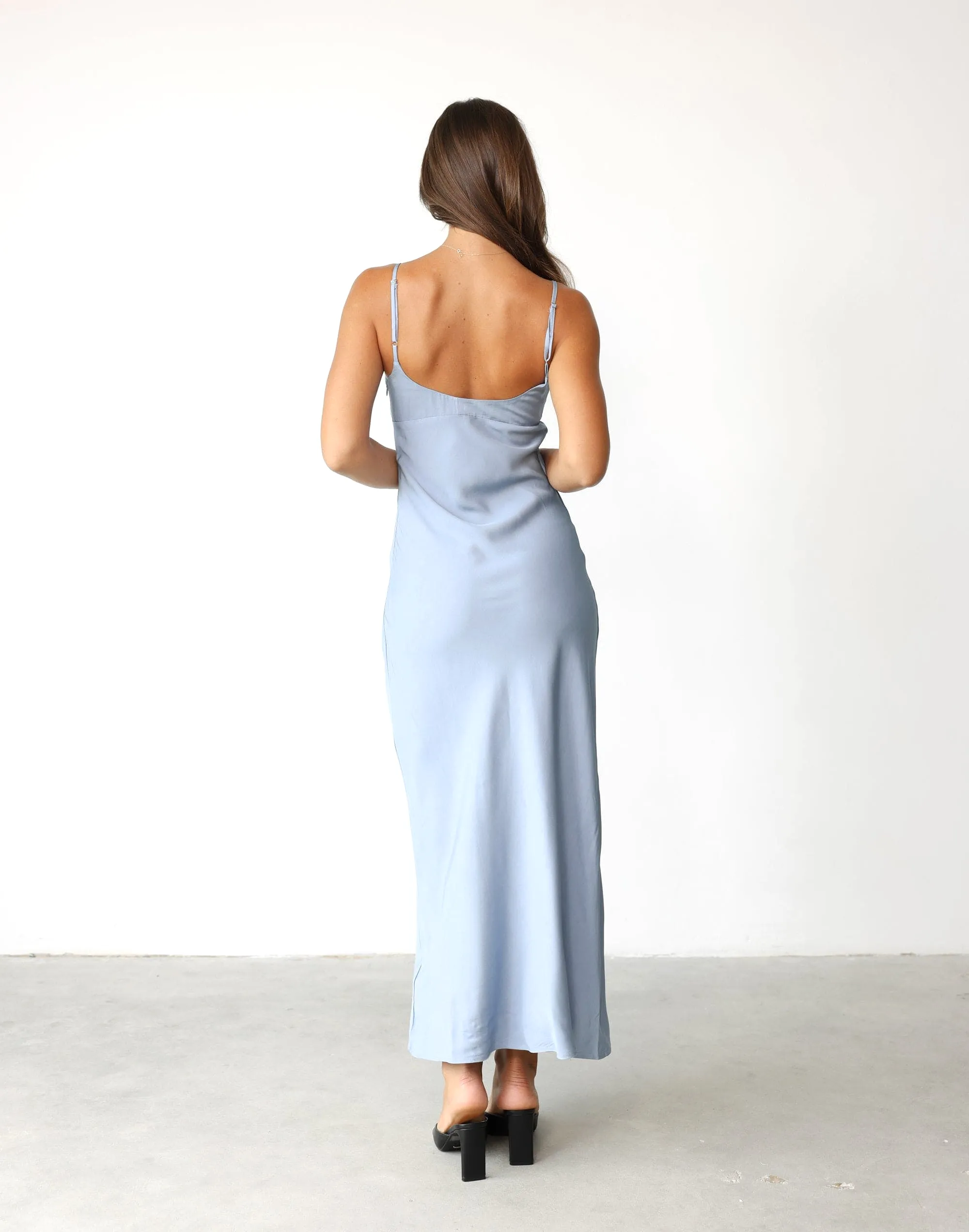 Rosalina Maxi Dress (Steel Blue)