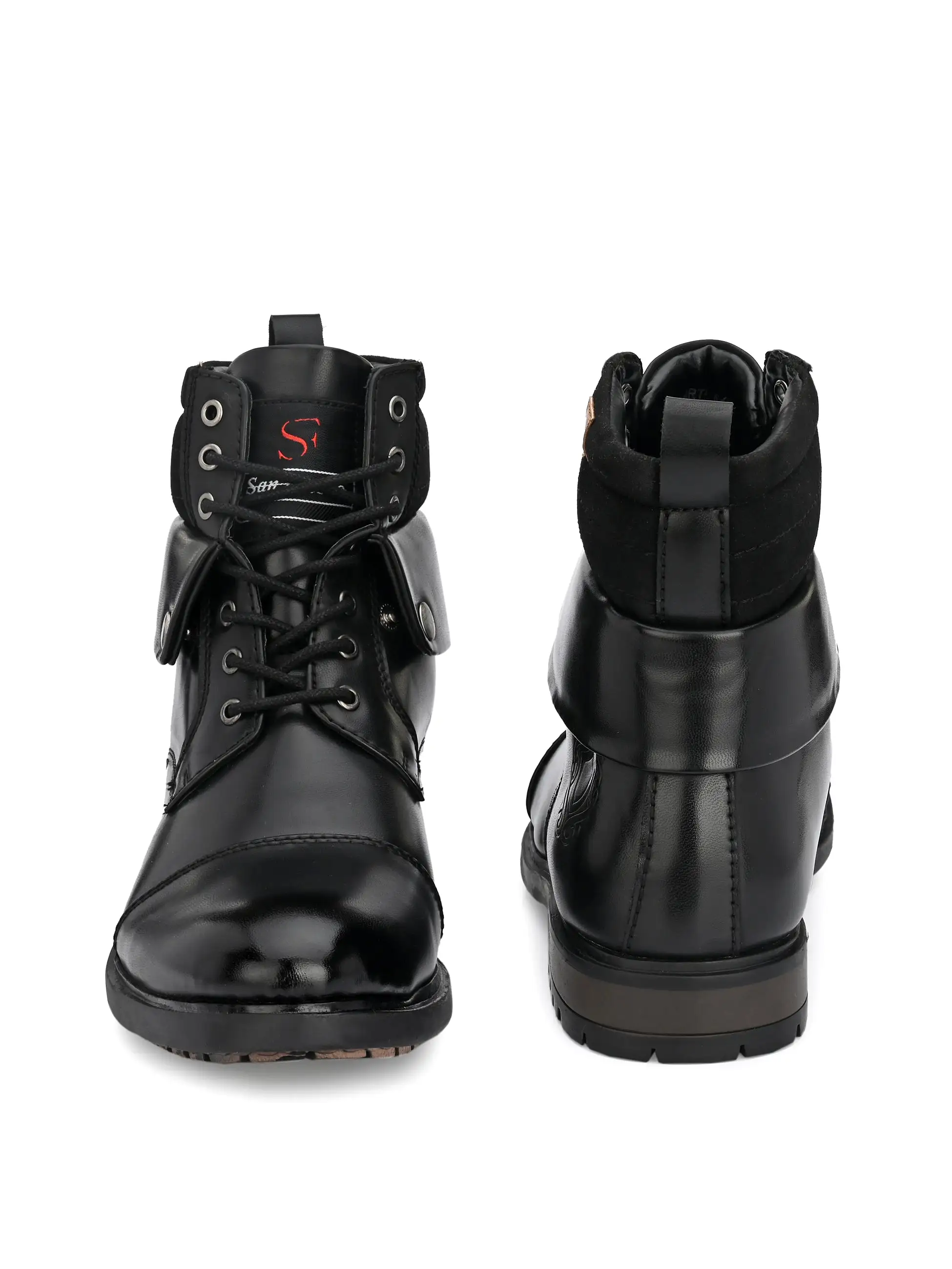 Roxxy Black Lace-up Boots