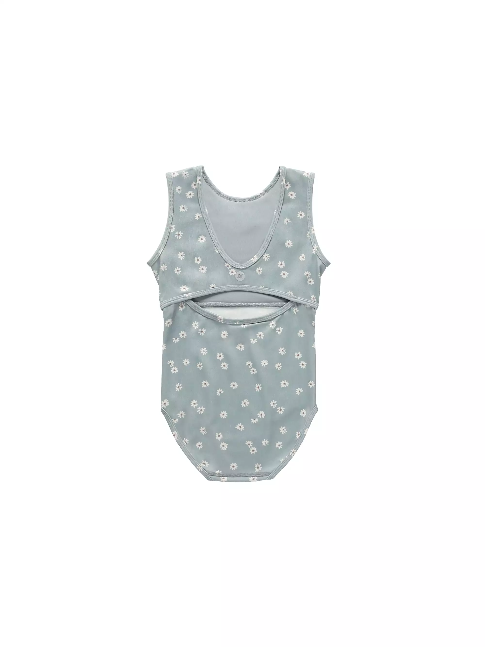 Rylee & Cru - Blue Daisy Keyhole Leotard