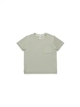 Rylee & Cru - Heathered Sage Cove Essential Pocket Tee