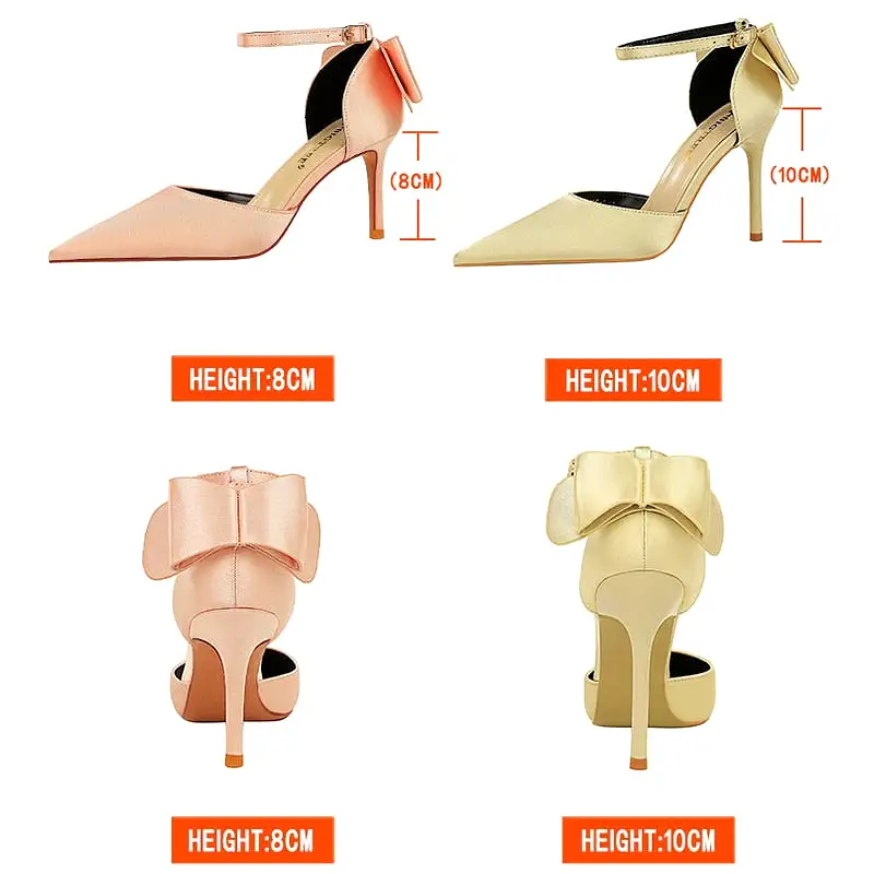 Silk High Heels Women Shoes Stiletto Red Wedding Shoes Women Heels Women Sandals