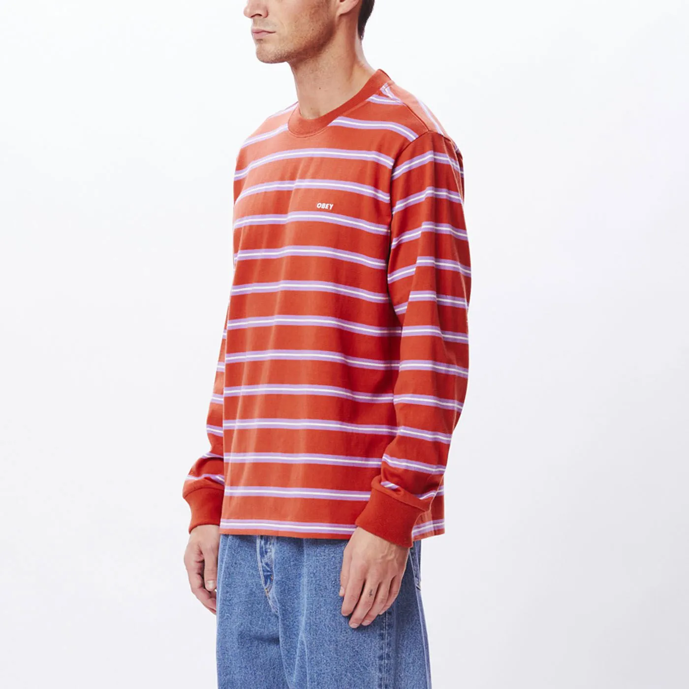 Skip Stripe Long Sleeve T-Shirt | Obey Clothing UK