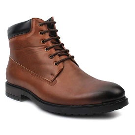 Tan Lace-ups Boots