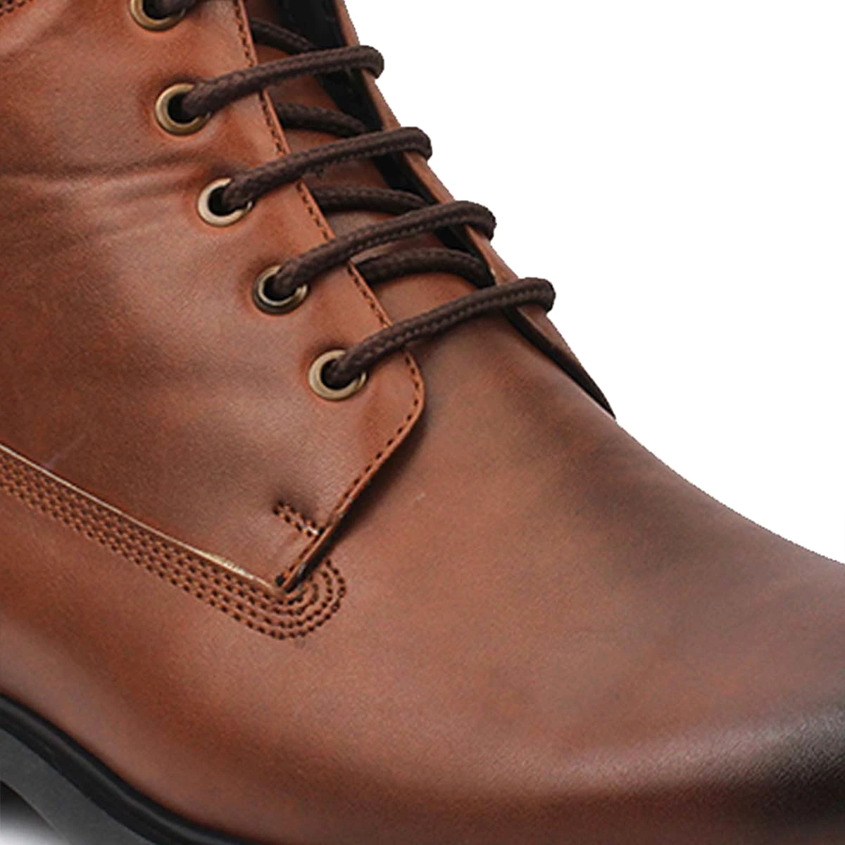 Tan Lace-ups Boots