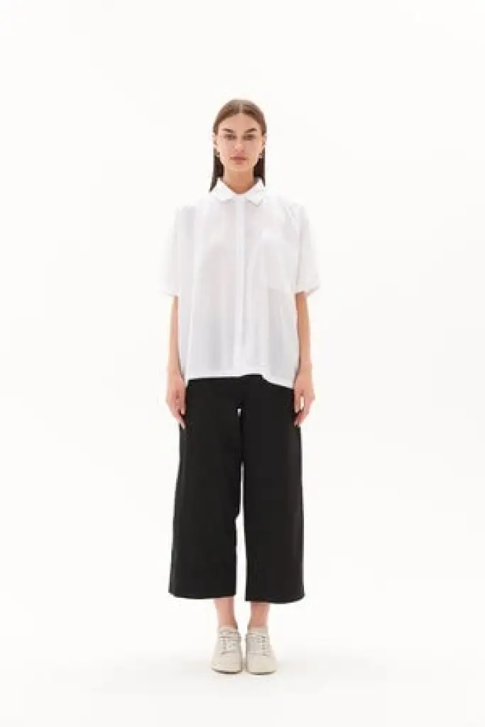 Tirelli - Gathered Cuff Shirt - White