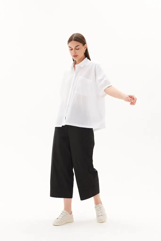 Tirelli - Gathered Cuff Shirt - White