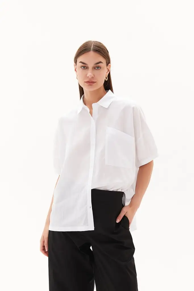 Tirelli - Gathered Cuff Shirt - White