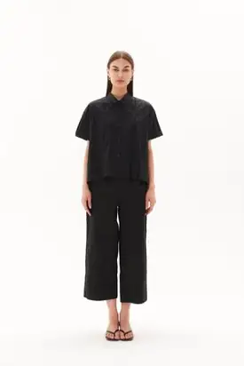 Tirelli - Inverted Pleat Detail Shirt - Black