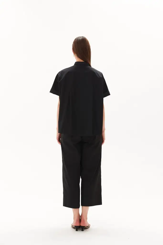 Tirelli - Inverted Pleat Detail Shirt - Black