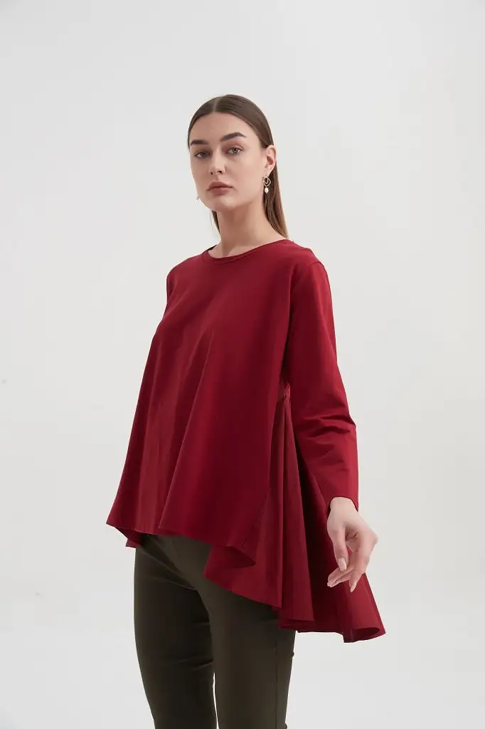 Tirelli - Pleat Back Combi Top - Wine