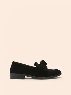 Valencia Black Suede Loafer