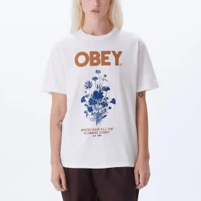 Where Have All The Flowers Gone Choice Pigment Dye T-Shirt | Obey Clothing UK