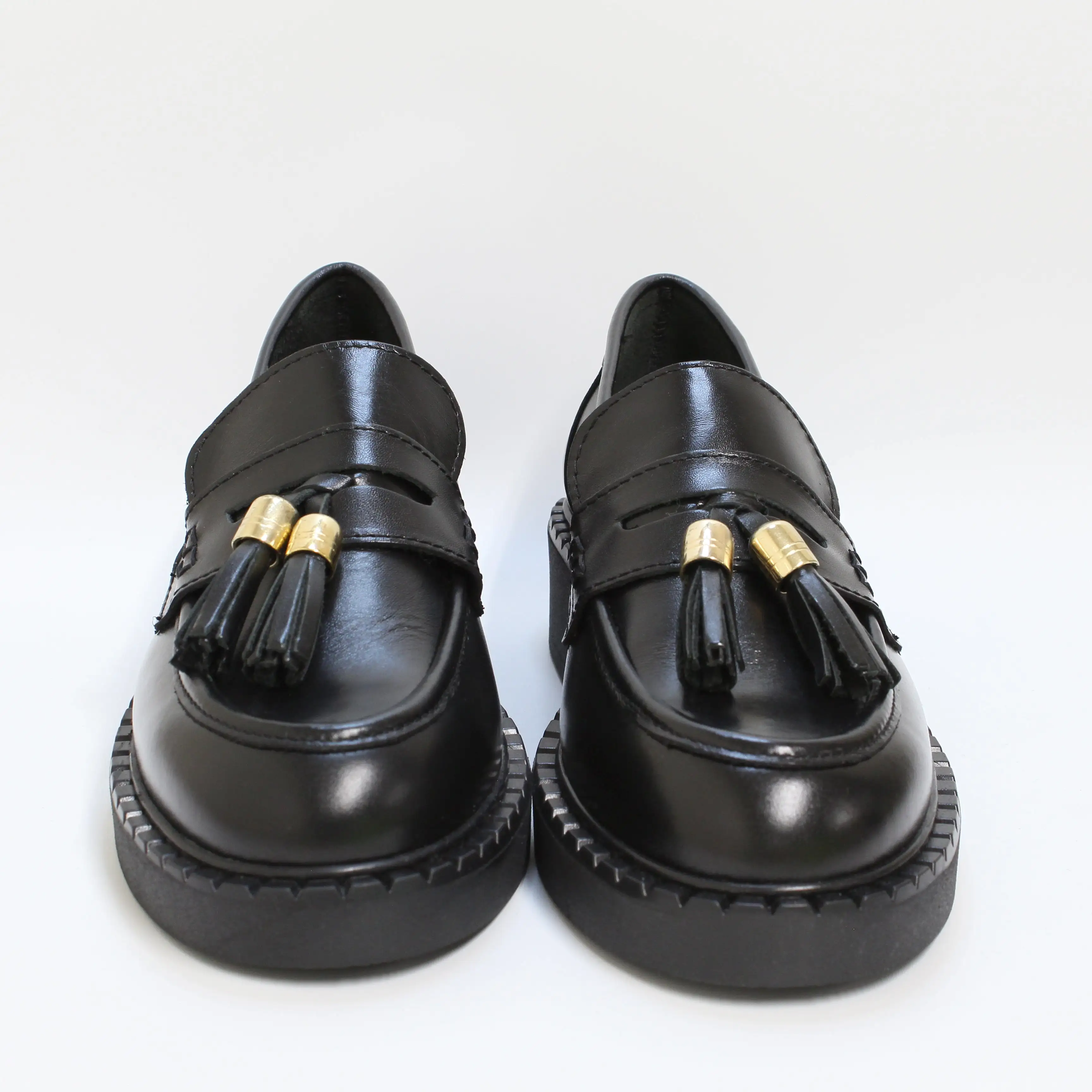 Womens Office Fable Chunky Loafers Black Leather