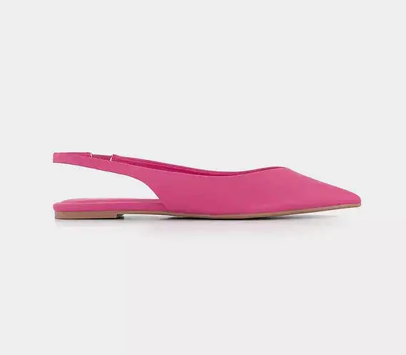 Womens Office Fling Pointed Sling Backs Pink